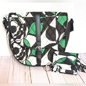 Vera Bradley Slim Saddle Bag with Included ID Wallet